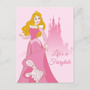 Princess Aurora & Castle Graphic Postcard