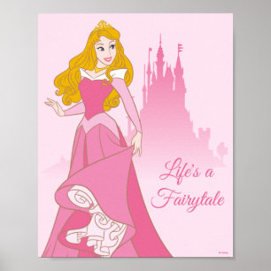 Princess Aurora & Castle Graphic Poster