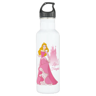 Princess Aurora & Castle Graphic Stainless Steel Water Bottle