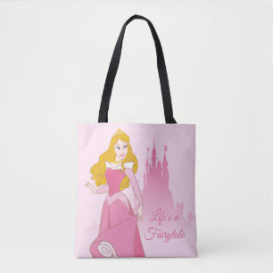 Princess Aurora & Castle Graphic Tote Bag