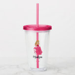 Princess Aurora Pretty in Pink Acrylic Tumbler
