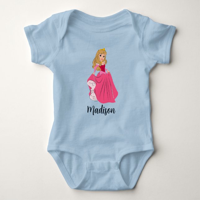 Princess Aurora Pretty in Pink Baby Bodysuit (Front)