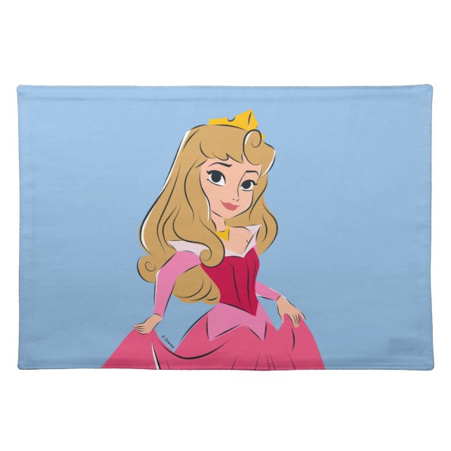 Princess Aurora Pretty in Pink Cloth Placemat (Front)