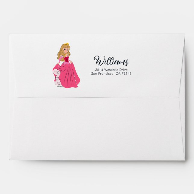 Princess Aurora Pretty in Pink Envelope (Back (Top Flap))