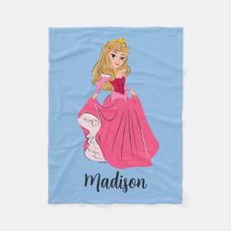 Princess Aurora Pretty in Pink Fleece Blanket