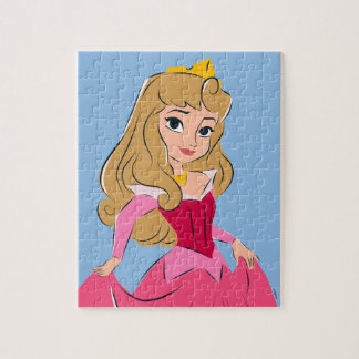 Princess Aurora Pretty in Pink Jigsaw Puzzle
