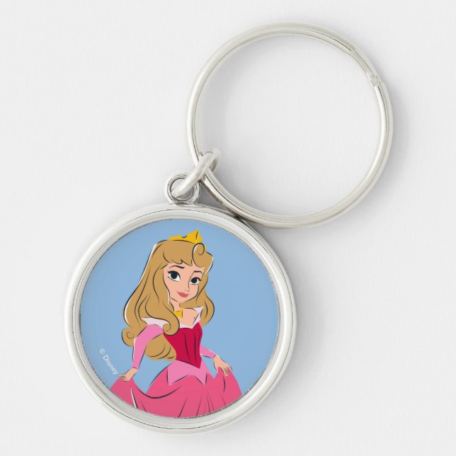 Princess Aurora Pretty in Pink Keychain (Front)