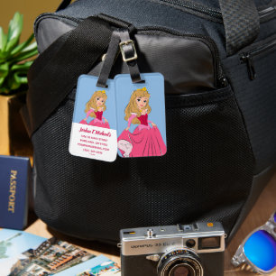 Princess Aurora Pretty in Pink Luggage Tag
