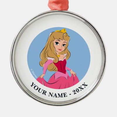 Princess Aurora Pretty in Pink Metal Ornament