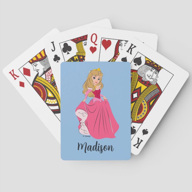 Princess Aurora Pretty in Pink Poker Cards (Back)