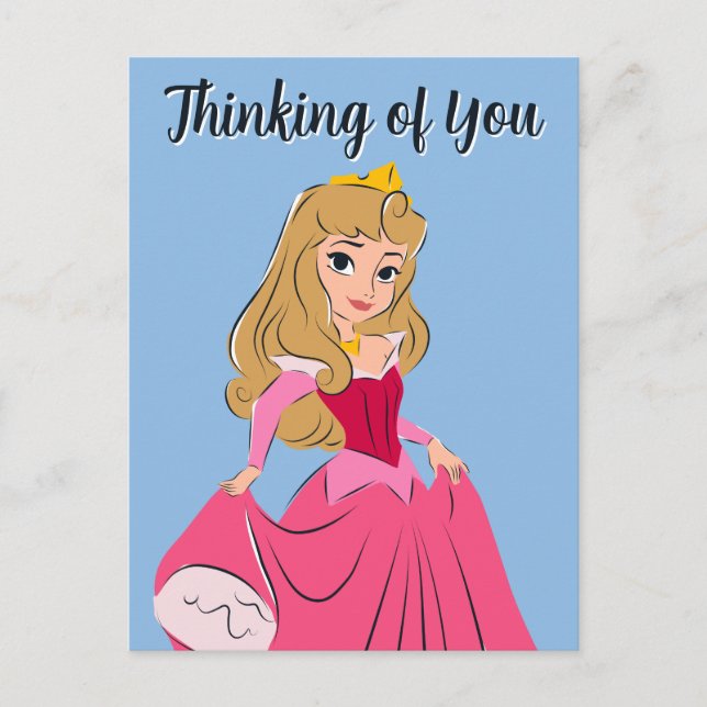 Princess Aurora Pretty in Pink Postcard (Front)