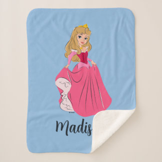 Princess Aurora Pretty in Pink Sherpa Blanket