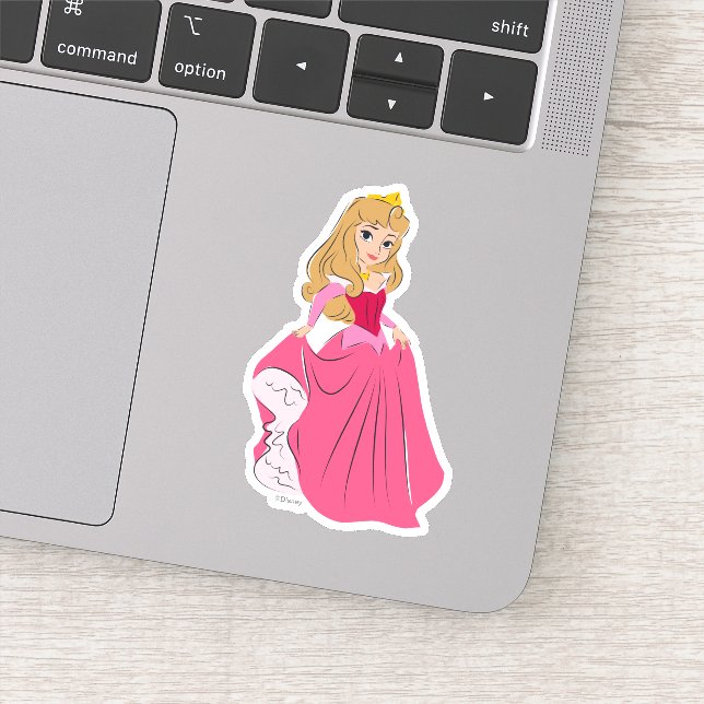 Princess Aurora Pretty in Pink Sticker (Detail)