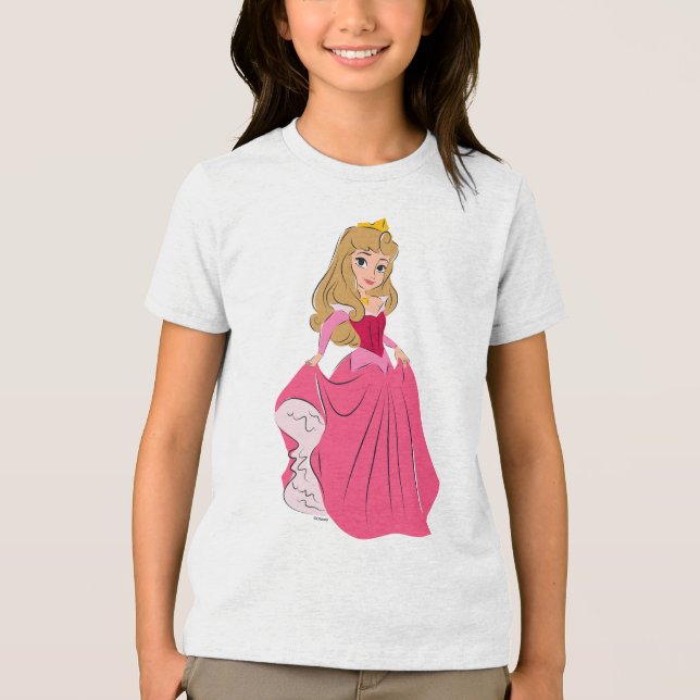 Princess Aurora Pretty in Pink Tri-Blend Shirt (Front)