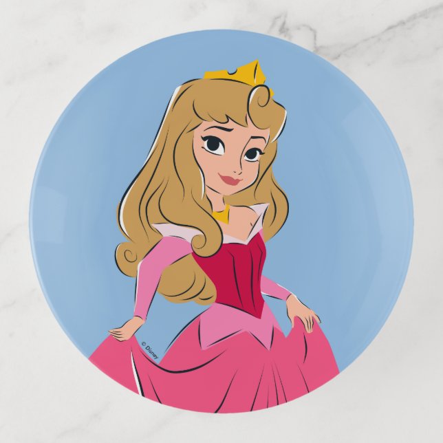 Princess Aurora Pretty in Pink Trinket Tray (Front)