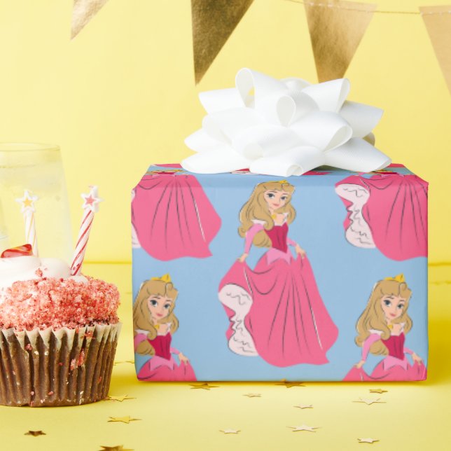 Princess Aurora Pretty in Pink Wrapping Paper (Birthday Party)