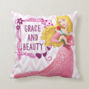 Disney Princess Aurora Sleeping Beauty Soft Pink Throw Pillow, 18x18,  Multicolor