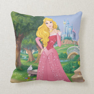 Disney Princess Aurora Sleeping Beauty Soft Pink Throw Pillow, 18x18,  Multicolor