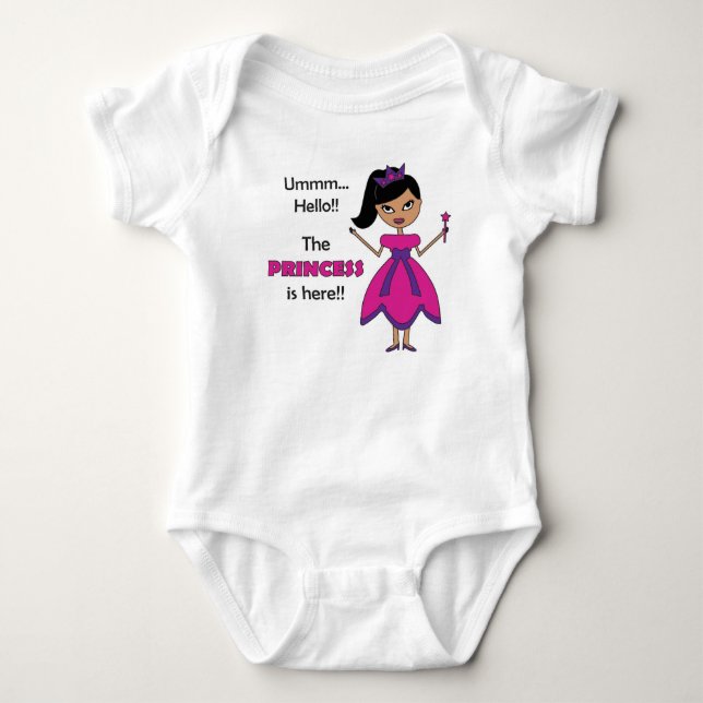 Princess Baby Jersey Bodysuit - girl 4 (Front)