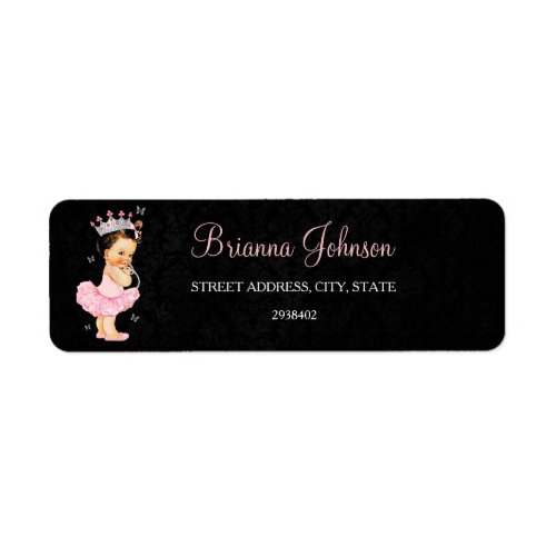 Princess Baby Shower Address Label