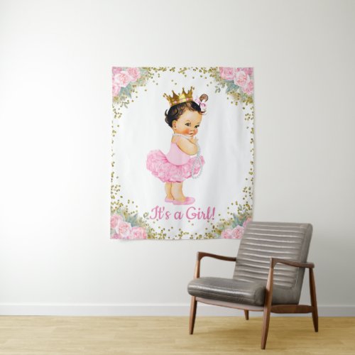 Princess Baby Shower Banner Backdrop