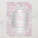 Princess Baby Shower Blush Pink Winter Wonderland Invitation at Zazzle