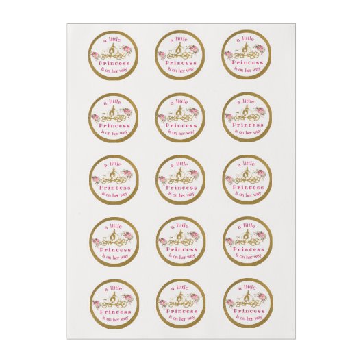 Princess Baby shower cupcake toppers Edible Edible Frosting Rounds (Sheet)