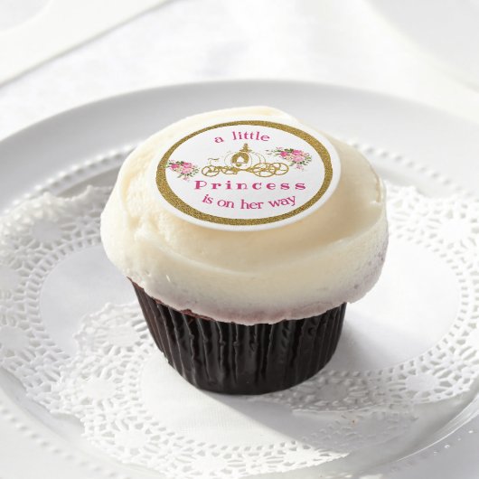 Princess Baby shower cupcake toppers Edible Edible Frosting Rounds (Cupcake)