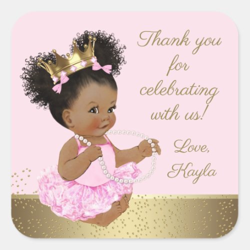 Princess Baby Shower Favor Stickers