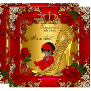 red and gold baby shower ideas for a girl