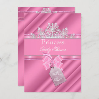 Princess Baby Shower Girl Pink "It's a Girl" Invitation