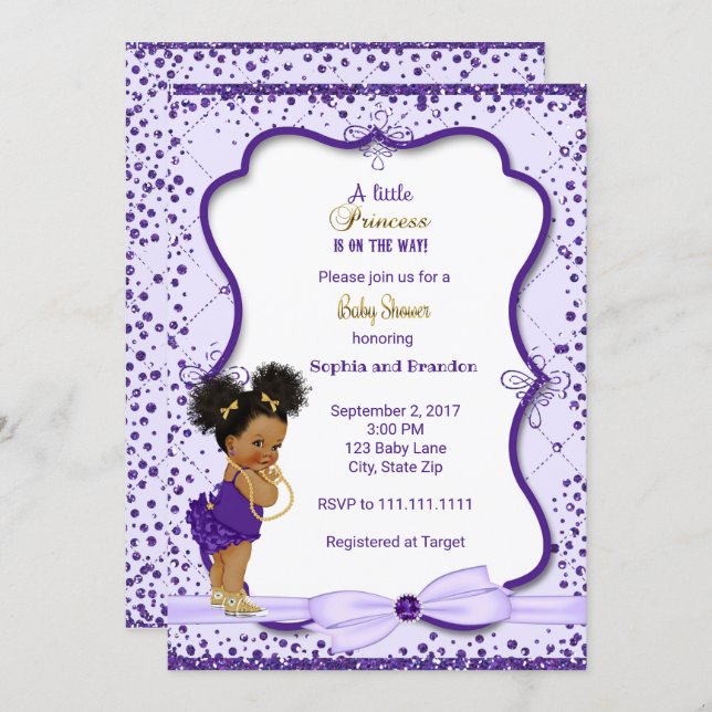 Princess Baby Shower invitation (Front/Back)