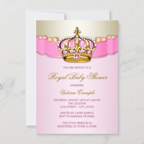Princess Baby Shower Announcement Cards