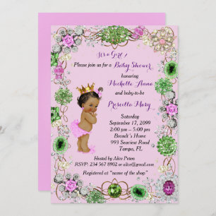 Princess Baby Shower Invitation, Little Princess. Invitation