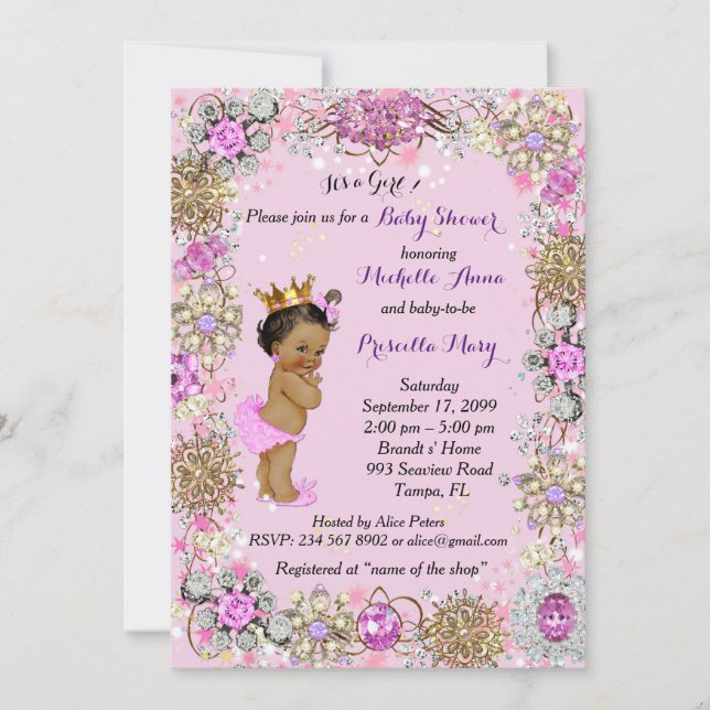 Princess Baby Shower Invitation, Little Princess. Invitation (Front)