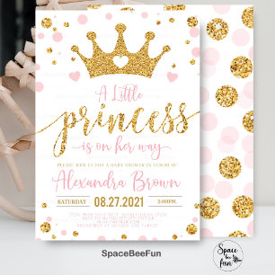 Princess Baby Shower Invitation, Little Princess Invitation