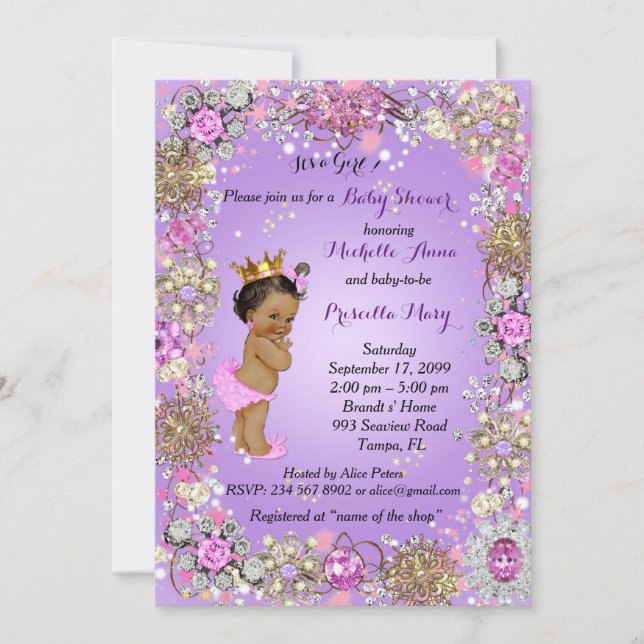 Princess Baby Shower Invitation, Little Princess. Invitation (Front)