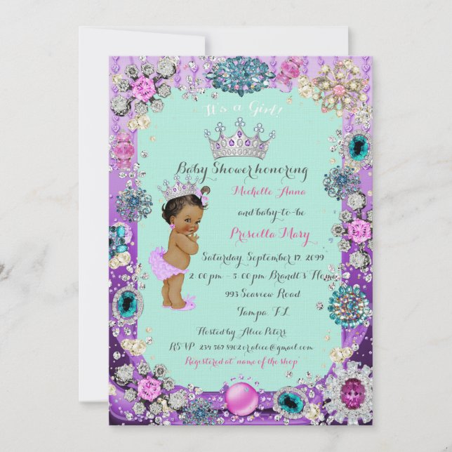 Princess Baby Shower Invitation, Little Princess Invitation (Front)