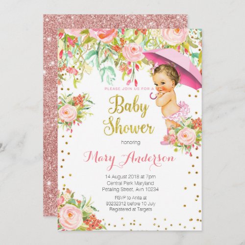 Princess Baby Shower Invite Girl