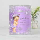 Princess Baby Shower Lavender Wonderland Invitation (Standing Front)