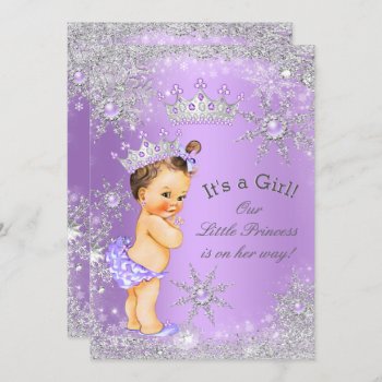 Princess Baby Shower Lavender Wonderland Invitation by VintageBabyShop at Zazzle