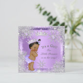Princess Baby Shower Lilac Wonderland Ethnic Invitation (Standing Front)