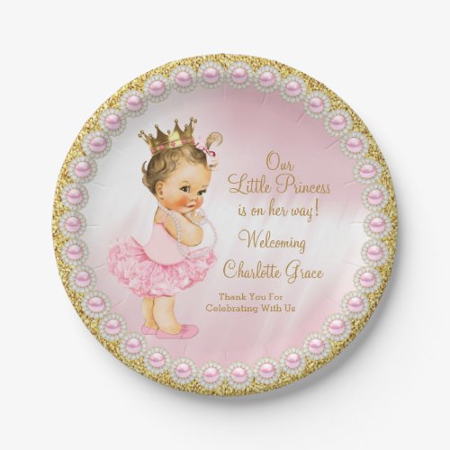 Princess Baby Shower Paper Plates