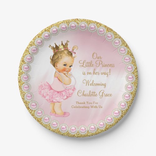 Princess Baby Shower Paper Plates