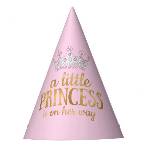 Princess Baby Shower Pink Gold Silver Tiara Party Party Hat