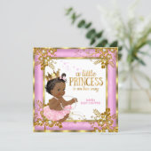 Princess Baby Shower Pink Tutu Floral Ethnic Invitation (Standing Front)