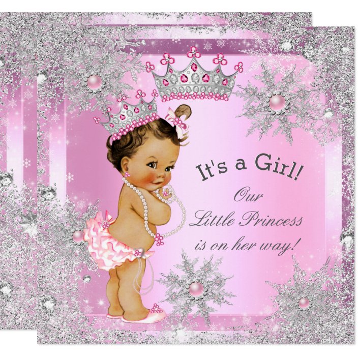 pink winter wonderland baby shower