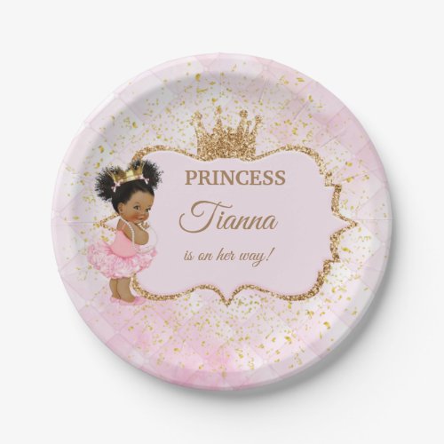 Princess baby shower plates