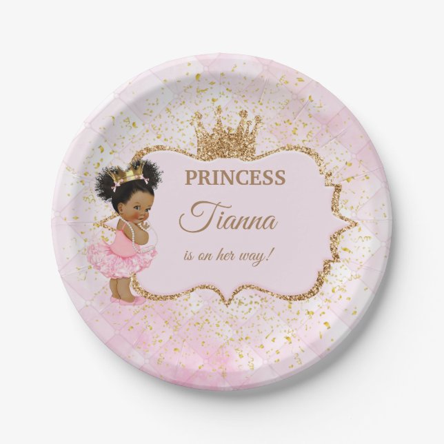 Princess baby shower plates (Front)