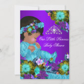 Princess Baby Shower Teal Blue Purple Girl Invite (Front)